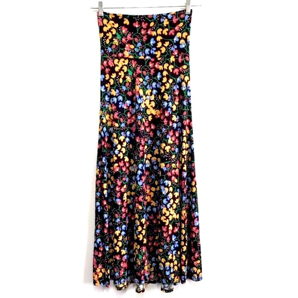LuLaRoe Maxi Floral Print Slinky Skirt